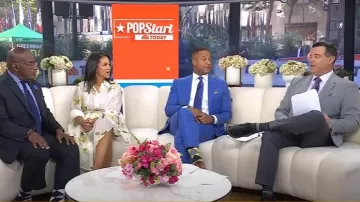 Zimmermann Harmony Floral Print Pleated Long Sleeve Linen & Silk Shirtdress worn by Laura Jarrett as seen in Today on August 27, 2025