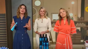 Robe Alexis Rhodes portée par Lori Bergamotto vue dans Good Morning America le 27 août 2025