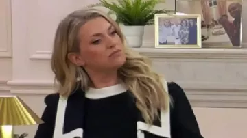 Celebs Go Dating S14 Anna Williamson White Trim Jacket of Self (Anna Williamson) in Celebs Go Dating