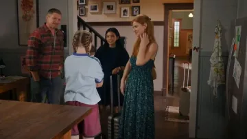 Natalie Martin Gina Maxi Dress in Petite Fleur Marine worn by Katherine Walter (Sarah Rafferty) as seen in My Life with the Walter Boys (S02E01)