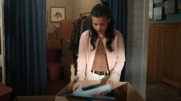 Play Comme Des Garcon Small Heart Cardigan worn by Jackie Howard (Nikki Rodriguez) as seen in My Life with the Walter Boys (S02E03)