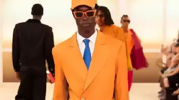 Emily In Paris S5 Samuel Arnold Asymmetrical Blazer worn by Julien (Samuel Arnold) as seen in Emily in Paris (S05)