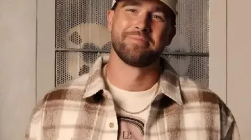 Travis Kelce Camisa a cuadros cepillada de peso pesado en 100122 Camisa a cuadros de peso pesado Carhartt Hubbard
