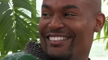 Celebs Go Dating S14 Green Patchwork Cardigan worn by Self (Paul Carrick Brunson) as seen in Celebs Go Dating (S13E20)