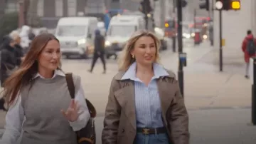 Celine 25MM Triomphe Belt worn by Billie Faiers as seen in Sam & Billie: Sister Act (S01E02)