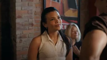 Alice + Olivia Miles Pointelle Knit Tank worn by Jackie Howard (Nikki Rodriguez) as seen in My Life with the Walter Boys (S02E08)