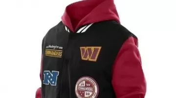 New Era Washington Commanders Black Hoodie Jacket worn by J. Lawton Collins in Washington Commanders NEED to know: 2025 NFL Season Preview | PFF