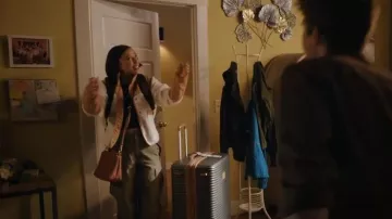 The North Face White & Tan Cragmont Jacket worn by Gabrielle Jacinto as seen in My Life with the Walter Boys (S02E10)