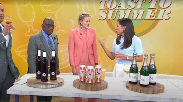 Cult Gaia Illene Clip On Earrings worn by Laura Vitale as seen in Today on August 28, 2025