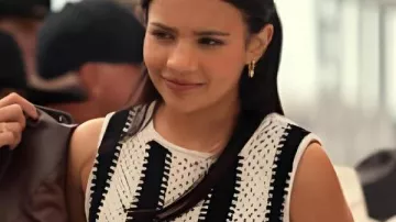 My Life With The Walter Boys S2 Nikki Rodriguez Striped Knit Tank Top worn by Jackie Howard (Nikki Rodriguez) in My Life with the Walter Boys (S02)