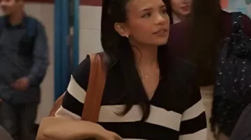 My Life With The Walter Boys Nikki Rodriguez Black & White Knit Dress