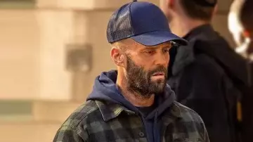 The Beekeeper Jason Statham Plaid Jacket worn by Adam Clay (Jason Statham) as seen in The Beekeeper