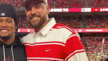 Travis Kelce Cincinnati vs Nebraska Game Striped Rugby Shirt