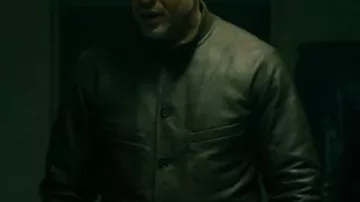 MobLand 2025 Tom Hardy Black Leather Jacket worn by Harry Da Souza (Tom Hardy) in MobLand (S01)