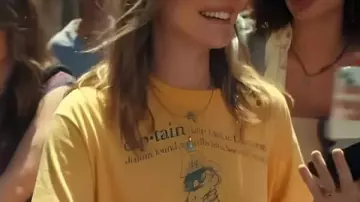 Madelyn Cline Sailing Captain T Shirt worn by Heather Mulgrew (Madelyn Cline) in The Map That Leads to You || The Map That Leads to You 2025 Madelyn Cline Sailing Captain T Shirt