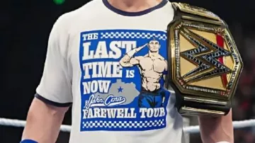 Camiseta blanca usada por John Cena en la gira de despedida 2025 Lexington