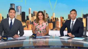 Mango Belt Printed Shirt Dress worn by Rebecca Jarvis as seen in Good Morning America on August 30, 2025