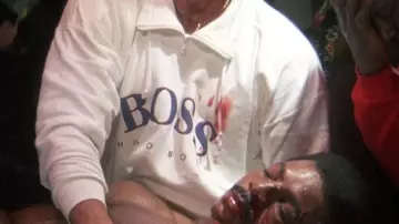 Hugo Boss hoodie worn by Robert "Rocky" Balboa (Sylvester Stallone) in Rocky IV