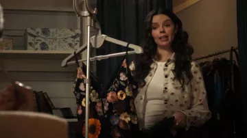 Ganni Floral Print Organza Shirt worn by Grace (Ellie O'Brien) as seen in My Life with the Walter Boys (S02E05)
