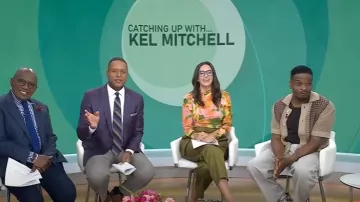 Urban Outfitters Norwich Paneled Short Sleeve Polo Sweater worn by Kel Mitchell as seen in Today on August 29, 2025
