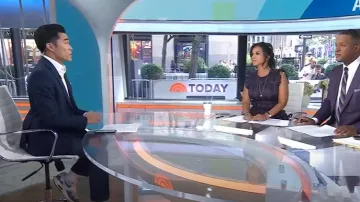 Nike x Patta Air Max 1 Sneakers in Noise Aqua worn by Brian Cheung as seen in Today on August 29, 2025