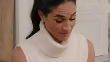 With Love Meghan Ivory Vest worn by Self (Meghan Markle) as seen in With Love, Meghan (S02E02)