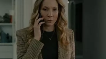 Joanne Froggatt Plaid Blazer worn by Jan Da Souza (Joanne Froggatt) in MobLand (S01)