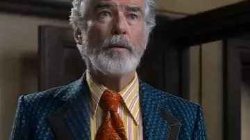 Pierce Brosnan Blue Blazer worn by Ron (Pierce Brosnan) in The Thursday Murder Club