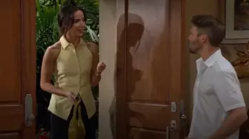 Veronica Beard Orlinda Linen Blend Vest worn by  Ivy Forrester (Ashleigh Brewer) as seen in The Bold and the Beautiful on August 27, 2025