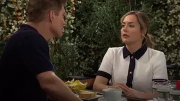 Mini robe Cinq à Sept Nissy portée par Hope Logan (Annika Noelle) comme on le voit dans The Bold and the Beautiful le 27 août 2025