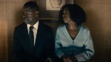 Zara Tailored Knit Cardigan worn by Teri Rogers-Collins (Enuka Okuma) as seen in Paradise (S01E06)