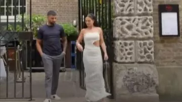 Murci Riviera Dress worn by Olivia Hawkins as seen in Celebs Go Dating (S014E11)