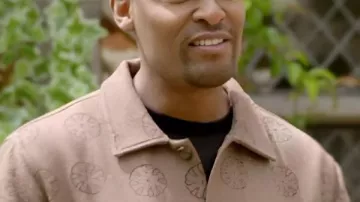 Paul C Brunson Brown Printed Jacket porté par Self (Paul Carrick Brunson) dans Celebs Go Dating (S14)