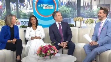 Simkhai Heloisa Piped Rib-Knit Midi-Dress worn by Laura Jarrett as seen in Today on September 1, 2025