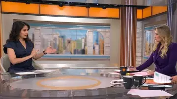 Veronica Beard Aimee Robe portée par Celine Gounder vue dans CBS Mornings le 1er septembre 2025