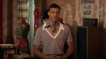 Zara Textured Knit Polo worn by Skylar Summerhill (Jaylan Evans) as seen in My Life with the Walter Boys (S02E03)