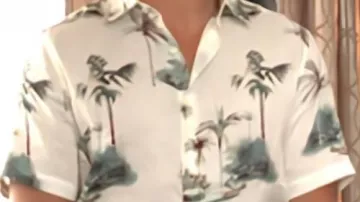 Palm Tree Print Shirt worn by Nicholas Newman (Joshua Morrow) in TV Series The Young And The Restless 2025