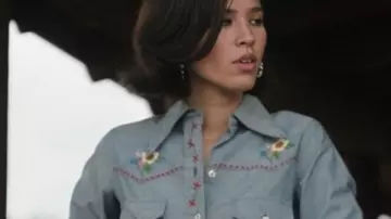 Monica Dutton Yellowstone Floral Shirt worn by Monica Dutton (Kelsey Chow) in Yellowstone (S05)