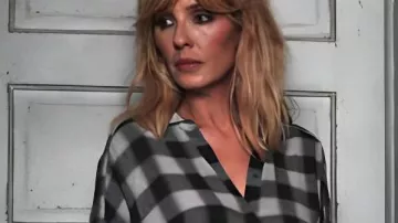 Beth Dutton Checked Shirt worn by Beth Dutton (Kelly Reilly) in Yellowstone (S05)