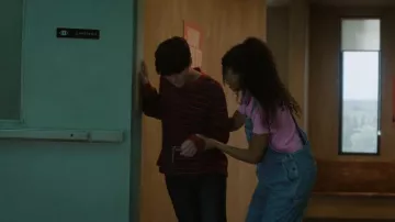 Levi's Waffle Knti Sweater worn by George Iles (Arlen So) as seen in The Institute (S01E02)