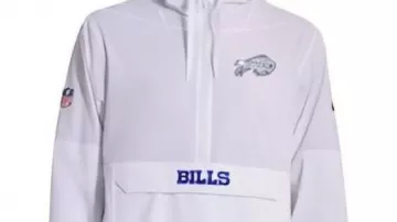 Buffalo Bills Rivalries Sideline Anorak Jacket worn by Stefon Diggs in A Cold Front Is Coming! | Buffalo Bills Rivalries Uniform Reveal
