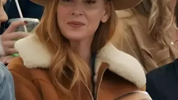 Katherine Walter Suede Jacket worn by Katherine Walter (Sarah Rafferty) in My Life with the Walter Boys (S02) || My Life With The Walter Boys S2 Katherine Walter Suede Jacket