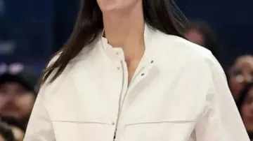 Caitlin Clark 2025 Indiana Fever Chaqueta blanca