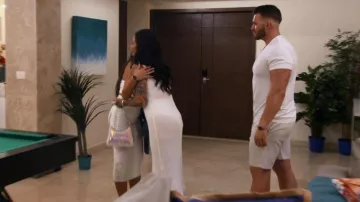 Bolso de hombro iridiscente Balmain B Army usado por Jenni Farley como se ve en Jersey Shore: Family Vacation (S08E14)