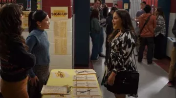 DKNY Print Belted Mini Dress worn by Tara Jacobs (Ashley Holliday Tavares) as seen in My Life with the Walter Boys (S02E08)