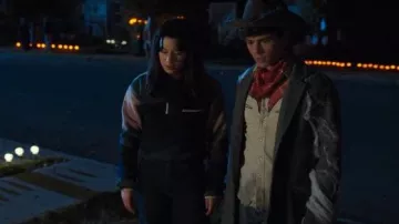 Columbia Helvetia II Printed Cropped Half Snap Fleece Pullover worn by Kiley (Mya Lowe) as seen in My Life with the Walter Boys (S02E09)