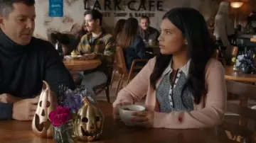 Comme Des Garcons Play Long Sleeved Knitted Cardigan worn by Jackie Howard (Nikki Rodriguez) as seen in My Life with the Walter Boys (S02E09)
