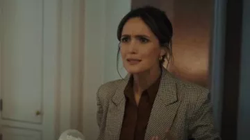 Madewell Edged Chunky Small Hoop Earrings worn by Sylvia (Rose Byrne) as seen in Platonic (S02E05)