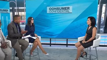 Escarpins Prada en cuir brossé portés par Savannah Sellers comme on le voit dans Today le 2 septembre 2025