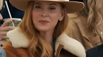 This Brown Suede Jacket worn by Katherine Walter (Sarah Rafferty) in My Life with the Walter Boys (S02)
